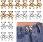 8 Pairs Cute Bear Jeans Button Pins