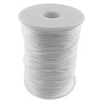 AXLIZER 2mm Braided Shade Roller Blinds Cord White Pull String Rope, Blinds Lifting Rope, Braided Lift Shade Cord for Aluminum Blind Shade Repair and DIY Crafts Projects