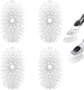 Brush Refills for OXO Dish Brush - 4 Pack Dish Brush Cleaning Soap Dispensing Head Replacement for Scrubber (White)
