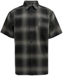 G-Style USA Western Casual Plaid Short Sleeve Button Up Shirt SS30 - Charcoal - Medium
