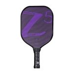 ONIX Graphite Z5 Pickleball Paddle (Graphite Carbon Fiber Face with Rough Texture Surface, Cushion Comfort Grip and Nomex Honeycomb Core for Touch, Control, and Power), Purple