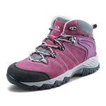 Clorts Women's Hiker Waterproof Lightweight hiking camping Boot Outdoor High-Traction Grip Backpacking Shoe, Purple, 9.5