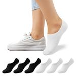 SIMIYA Invisible Socks No Show Socks for Women Casual Low Cut Socks with Non Slip Grip Cotton Liner Socks 6 Pairs