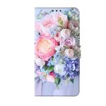 Bnvdfre for Motorola Moto E14 / G04 / G24 Case Protective Flip Phone Art Pattern Cover Shockproof Card Holder with Magnetic Stand Leather Case for Motorola Moto E14 / G04 / G24, Flowers