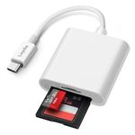 USB C SD Card Reader, Camera Card Viewer Reader SD Card Reader Adapter Compatible with iPhone 15/ Pro Max/Pro/Plus, iPad Pro, MacBook Pro/Air, Galaxy S8 to S23