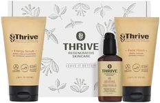 Thrive Natural Care Vacation Skin Care Set - Face Scrub, SPF30 and Face Wash - Vegan & Cruelty Free