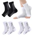 3 Pair Compression Socks for Women, Compression Socks for Men, Neuro Socks, Fasciitis Socks Ankle Compression Socks for Plantar Fasciitis, Open Toe Neuropathy Pain Relief Socks Neuropathy Socks, Pain Relief Socks Bamboo Compression Socks, Neuro Socks For Heel Pain Relief