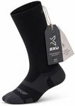 2XU Vectr Light Cushion Full Length Socks, Graduated Compression Running Socks for Training & Recovery - Black/Titanium - Size M2 (Men's Size 6-8, Women's Size 7.5-9.5)
