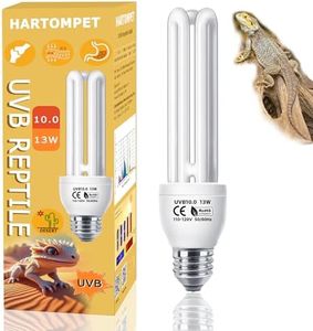 HARTOMPET UVB Linear Tube Bulb 10.0, 13W - Desert Terrarium Lamp, Compact Fluorescent Lamp, Suit for Bearded Dragon, Leopard Gecko, Tortoise & All Desert-Dwelling Reptiles Habitat Lighting