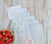 Cotton Candy Dish Cloths for Kitchen, table napkins set of 6, absorbent Cleaning cloth Multi-Purpose Waffle Wiping,12x12 inches- (Multi 019)