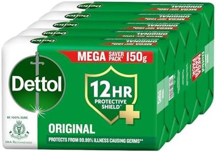 Dettol Original Bathing Soap Bar with 12 HR protective shield (750gm) | Kills 99.99% Germs, 150g (Pack of 5)