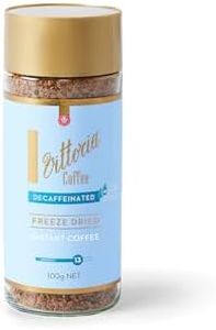Vittoria Decaffeinated Freeze Dried Instant Coffee. 100% Chemical free, Medium - Dark Roast Espresso Flavour. Water Decaf Process - 100g