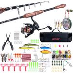 Goture Travel Fishing Rod and Reel Combo, Portable Telescopic Fishing Rod Combos, Collapsible Fishing Rod Starter Kit with Carrier Bag for Travel Fishing, Fishing Gifts for Men Women, 2.1M/6.89FT