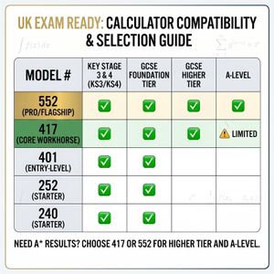 OSALO Scientific Calculator – 417 Functions, 2-Line Display, Solar/Battery, Black