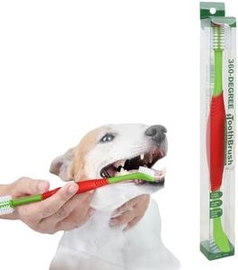 Dog Toothbrush, Dual Headed Dental Hygiene Convenient Soft Toothbrush To Clean Pet Teeth, Easy Teeth Cleaning & Dental Care, Dog Brush For Teeth For Small To Large Dogs, Cats, And Most Pets (Green) (1)