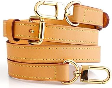 jiesinlov Vachetta Leather Strap Replacement Adjustable,Purse Shoulder Straps Crossbody for Handbag (Beeswax-Width:0.70in)