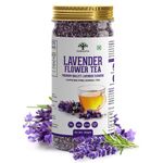 Vanalaya Organic Lavender Flower Tea From Sun Dried Lavender Flowers For Stress Relief 30gm