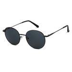 VINCENT CHASE EYEWEAR By Lenskart|Black Grey Full Rim Round|The Metal Edit|Branded Latest And Stylish Sunglasses|Polarization And 100% Uv Protected|Men&Women|Medium|Vc S13112