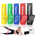 PROIRON Mini Resistance Loop Band, [Set of 5] Skin-Friendly Resistance Fitness Exercise Bands for Anti Slip, Ideal for Home Gym Yoga Training Stretch - Carrying Case and Instructions Included