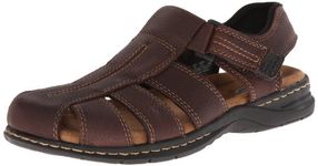 Dr. Scholl's Men's Gaston Fisherman Sandal, Brown, 10 M US