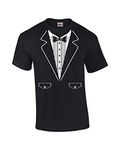 Tuxedo T-Shirt Formal Tuxedo With Bowtie-Black-medium