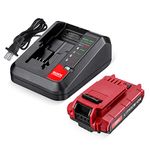 Magolin 3.0Ah Lithium Replacement Battery and Charger Compatible with Porter Cable 20V Cordless Power Tools Battery PCC685L PCC680L PCC682L PCC685LP MAX Li-ion Battery