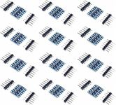 WWZMDiB 12 Pcs Logic Level Shifter Converter Module Bidirectional 3.3V to 5V, 5V to 3.3V UART, IIC, SPI, 1-Wire 4 Channel