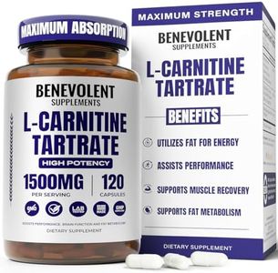 Advanced Strength L-Carnitine Supplement - 1500 MG High Potency L-Tartrate Amino Acids, 120 Veg Capsules, Increased Metabolism, Energy, Performance, Muscle Gain, Supports Memory, Focus Pro L Carnitine
