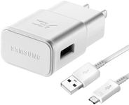 Adaptive Fast Wall Adapter Micro USB Charger for Samsung Galaxy S7 S7 Edge S6 S6 Edge Note 5 Note 4 J2 Prime J7 Prime A5 Bundled with UrbanX Micro USB Cable Cord - 6ft Super Fast Charging Kit - White