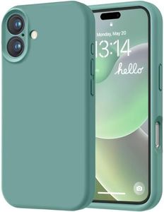 LOVE 3000 Designed for iPhone 16 Case, Premium Silicone with [Soft Anti-Scratch Microfiber Lining] Shockproof Protective Phone Case for Men Women Girls 6.1", Pine Green
