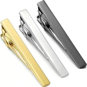 Tie Clips for Men Gold Silver Black 3-Pack, 2.36 Inch Tie Clip Tie Bar Tie Pins for Standard Ties, Gold Silver Black Men's Tie Clip Tie Clasps Unique Gifts for Business, Weddings, Formal Events