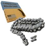 PGN #35 Roller Chain - 4 Feet + Free Connecting Link - Carbon Steel Chains for Bycicles, Mini Bikes, Motorcycles, Go-Karts, Home and Industrial Machinery - 128 Links