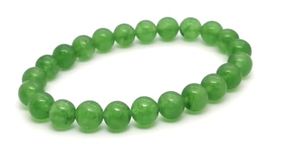 Jewel string green aventurine bracelet for girls boys men women(size 7 inches)