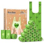 Poo Bags Dogs with Tie Handles Biodegradable Cherry Blossom Scented Poop Bags 270 Counts 18 Rolls Leak Proof and Extra Thick Waste Bags Refill Rolls for Cat Litters