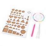 Paper Quilling DIY Craft Kit Template Board + Tweezer + Pins + Slotted Pen Quilling Tools Kit, White