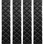 MIKAFEN 4 Pack Universal Car Seat Belt Pads, Adult Seat Belt Shoulder Strap Covers Harness Pad for Car/Bag,Soft Comfort Helps Protect You Neck Shoulder from The Seat Belt Rubbing（Black）