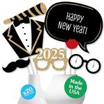 Big Dot of Happiness New Years Eve Party - Gold - 2023 New Year's Photo Booth Props Kit - 20 Count