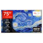 TCL NXTVISION 75A300W-UK QLED PRO 4K Ultra HD TV, 4K HDR PRO, Matte Screen, Smart TV Powered by Google TV (Dolby Vision IQ & Atmos, 144Hz Motion Clarity Pro, compatible with Google Assistant)