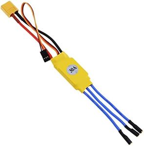 EMSea Cable ESC Sin Escobillas 30A Motor Sin Escobillas 30A Controlador de Velocidad Eléctrico 7,4 V-16 V Accesorios para RC Control Remoto Drone Helicóptero FPV