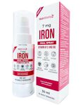 Iron Spray - Vitamin B12 - B6-75 Doses - Gentle on The Stomach - Less Side Effects - High Strength - Fast - Easy - Immunity - Combats Triedness and Fatigue - Natural Apple Flavour