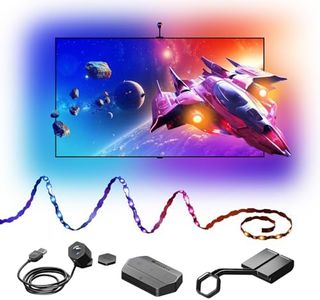 Nanoleaf 4D V2 - Screen Mirror Light Strip Kit for TV up to 65 inch, Smart RGB Backlight, Flex Zigzag LED Strip + Camera, Music Sync, Wifi Bluetooth App & Voice Control (Works with Alexa Apple Google)