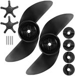 Engree 2 Pack Motor Boat Propellers,2-Blades Electric Trolling Motor Outboard Propeller,Replacement Propeller Kit, T34 Electric Blade for Marine Boats & Fishing Vessels 2 Blade Replacement Propeller