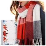 Ladies Scarf Christmas Gifts for Women: Tartan Scarf Gifts for Women Christmas Stocking Fillers Women Gifts for Her Wife Mum, Womens Scarves Wraps Shawls, Secret Santa Xmas Gifts Scarf for Women UK