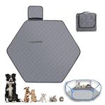 Kelivi Hexagon Washable Pee Pad for Portable Small Animal Playpen, Reusable Guinea Pig Playpen Pad Hamster Cage Pee Pad Super Absorbent Non-Slip for Rabbit Bunny Kitten puppy Training Pad (Grey)