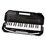 BLUEBERRY Melodica 37 Keys Piano Instrument Soprano Air Piano with Mouthpiece with Hard ABS Case for Music Lovers Beginners Kids - BLACK