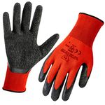 GLOVES CHANNEL 12 pack Construction Mechanics Gardening General Work Safety Gloves (11, Red)