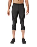 CW-X Men's Endurance Generator Insulator Joint and Muscle Support 3/4 Compression Tight Capri, Black, Medium