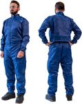 PPE Paint Suit - Coverall in Blue Navy Color for Full-Body Protection (Small)