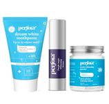 Perfora Perfect White Combo | Purple Magic Whitening Serum,Teeth Whitening Powder & Dream White Toothpaste | v34 Colour Corrector for Teeth | Enamel Safe & Effective Teeth Whitener Solution |Pack Of 3