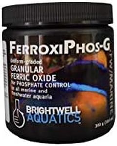 Brightwell Aquatics FerroxiPhos G – Ferric Oxide for Phosphate Control in Marine Saltwater and Freshwater Aquariums, 300-g